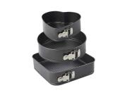 Σετ Φόρμες ψησίματος για κέικ 3 τεμ, αποσπώμενες μεταλλικές, 24x24x7 cm