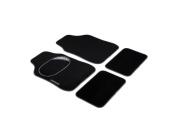 Dunlop Σετ πατάκια αυτοκινήτου 4 τεμαχίων μαύρα, με ενισχυμένο μαξιλάρι φτέρνας, 66x1x44 cm