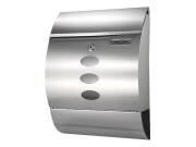 Γραμματοκιβώτιο με ανοιγόμενο καπάκι από Ανοξείδωτο Ατσάλι, 36.8x12.5x32.5 cm