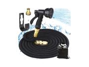Επεκτεινόμενο Λάστιχο Κήπου με Βάση 10-30 m Πιστόλι ποτίσματος 8 θέσεων σε Μαύρο χρώμα, Water hose