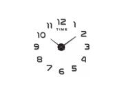 Ρολόι τοίχου αυτοκόλλητο, πλαστικό σε μαύρο χρώμα, 130 cm, do it your self