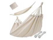 Kρεμαστή Αιώρα Κήπου Μονή Υφασμάτινη Μέγιστου Βάρους Αντοχής 200 kg σε Κρεμ χρώμα, 80x200 cm