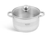 Edenberg Κατσαρόλα Βαθιά 24 cm από Ανοξείδωτο Ατσάλι 6.1L Γυάλινο καπάκι και Πάτο Induction, EB-3007