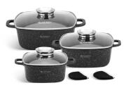 Edenberg Σετ Μαγειρικά Σκεύη 6 τεμαχίων από Αλουμίνιο με Αντικολλητική Μαρμάρινη Επίστρωση, EB-8141