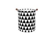 Πτυσσόμενο καλάθι απλύτων, καλάθι αποθήκευσης με χερούλια σε σχέδιο τρίγωνα, 35x35x43 cm