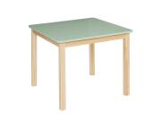 Παιδικό τραπεζάκι ξύλινο, τετράγωνο σε πράσινο χρώμα, 60x60x48 cm