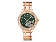 Juicy Couture Γυναικείο Ρολόι με Πράσινο Καντράν και Μεταλλικό Ροζ Χρυσό Μπρασελέ, JC1282GNRG