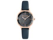 Juicy Couture Γυναικείο Ρολόι με Μπλε Καντράν και Δερμάτινο Σκούρο Μπλε Λουράκι, JC1326RGNV