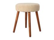 Ξύλινο σκαμπό με κάθισμα από πολυεστέρα, 35x35x45 cm