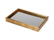 Δίσκος σερβιρίσματος με καθρέπτη, πλαστικός, ορθογώνιος, 22x14x2.8 cm