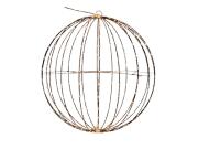 Χριστουγεννιάτικη Κρεμαστή Μεταλλική Μπάλα με 400 Led σε Μαύρο χρώμα, Διαμέτρου 60 cm