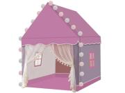 Aria Trade Παιδική Σκηνή με Κουρτίνα & 20 λαμπάκια Led Ροζ 130x100x115 cm