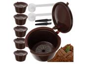 Σετ Επαναχρησιμοποιούμενες Πλαστικές Κάψουλες Καφέ 6 τεμαχίων Χωρητικότητας 9gr, 5.5x5.5x3 cm