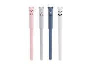 Σετ Στυλό με μελάνι που σβήνει 4 τεμαχίων με σχέδιο με ζωάκια,  14.5x1.5x0.8cm