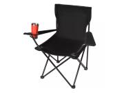 Πτυσσόμενη Καρέκλα Ψαρέματος Και Camping  Με θήκη Για Ποτήρι, 80x44x80 cm