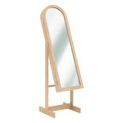 Aria Trade Ολόσωμος Καθρέπτης Μπιζουτιέρα Κοσμηματοθήκη με Αποθηκευτικό Χώρο 42x37.5x145 cm Μπεζ