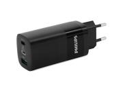 Philips Πρίζα Φορτιστής 65W με 2 Θύρες USB-C και 1 USB-A, Και Τεχνολογία GaN, DLP2681/03