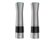 Σετ Ηλεκτρικός Μύλος LED Μπαχαρικών Από Ανοξείδωτο Ατσάλι Με 2 Τεμάχια, CEC-04281