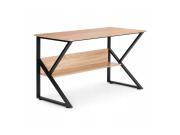 ModernHome Γραφείο με Μεταλλικά Πόδια Με Μεταλλικά Πόδια και Ράφι 120x60 cm