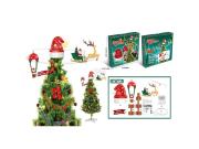 Περιστρεφόμενη Κορυφή Δέντρου με Σκούφο Άγιου Βασίλη με LED και Μουσική