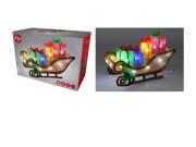 Ακρυλικό Χριστουγεννιάτικο Διακοσμητικό Φωτιζόμενο Έλκηθρο με Δώρα, 40x19x26.5 cm