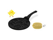 Berlinger Haus Αντικολλητικό τηγάνι pancake 26 cm 7 θέσεων σχέδια ζωάκια, BH-7799 Black Rose