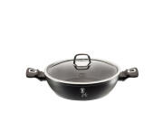 Berlinger Haus Ρηχή Κατσαρόλα 28cm με μαρμάρινη επίστρωση, BH-1850 Black Silver Collection