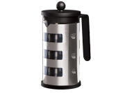 Berlinger Haus Χειροκίνητη Γυάλινη Καφετιέρα Φίλτρου 600ml με Λαβή, Black Silver Collection BH-7806