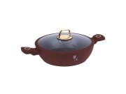 Berlinger Haus Αντικολλητική Ρηχή Κατσαρόλα 30cm με Γυάλινο Καπάκι, Leonardo Collection, BH-8039