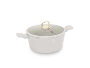 Berlinger Haus Κατσαρόλα με καπάκι 28 cm σε ματ κρέμ χρώμα, Sahara Collection BH-8072