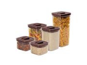 Berlinger Haus Σετ Πλαστικά Δοχεία 5 Τεμαχίων με Αεροστεγές Καπάκι, Leonardo Collection BH-8574