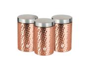 Berlinger Haus Σετ Μεταλλικά Βάζα 3 τεμ για Καφέ, Ζάχαρη, Τσάι, Metallic Line Rose Gold BH-6727
