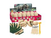 Εκπαιδευτικό Παιχνίδι Ανασκαφής με 12 Αυγά Δεινοσαύρων με Σφυρί, βούρτσες και Εκπαιδευτικές Κάρτες