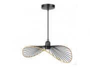 Μεταλλικό Κρεμαστό Φωτιστικό Οροφής σε Μαύρο Χρώμα, 35x10 cm