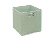 Πτυσσόμενο Υφασμάτινο Κουτί Αποθήκευσης με Λαβές σε Ανοιχτό Πράσινο Χρώμα, 31x31x31 cm