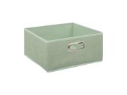 Πτυσσόμενο Υφασμάτινο Κουτί Αποθήκευσης με Λαβές σε Πράσινο Ανοιχτό, 31x31x15 cm
