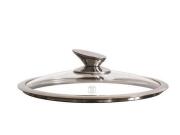 Berlinger Haus Γυάλινο Καπάκι 20 cm με Στεφάνι από Ανοξείδωτο Ατσάλι 18/10, Metallic Line BH-1925