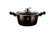Berlinger Haus Αντικολλητική Κατσαρόλα με Γυάλινο Καπάκι, Metallic Line Shiny Black BH-6606