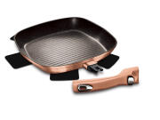 Berlinger Haus Τηγάνι Γκριλ 28 cm με Αποσπώμενη Λαβή, Metallic Line Rose Gold  BH-1950