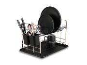 Berlinger Haus Διπλή Πιατοθήκη Στεγνωτήριο με Δίσκο Αποστράγγισης, Black Rose BH-8644