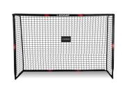 Dunlop Μεταλλικό Τέρμα ποδοσφαίρου με Δίχτυα Σε Μαύρο Χρώμα, 240x160x85 cm