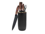 Royalty Line Σετ Μαχαίρια 7 Τεμ από Ανοξείδωτο Ατσάλι Και Βάση Σε Μαύρο Χρώμα, RL-DC07B