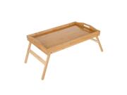 Πτυσσόμενο Τραπεζάκι για Πρωινό και Laptop στο Κρεβάτι από Ξύλο Μπαμπού, 73x31x21 cm