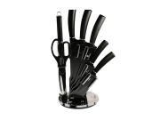 Berlinger Haus Σετ μαχαιριών 8 τεμ. με ακρυλική βάση σε μαύρο, Matte Black Collection BH-2565N