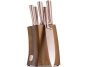 Berlinger Haus Σετ μαχαιριών 6 τεμ. με βάση από ξύλο ακακίας σε ροζ χρυσό BH-3126