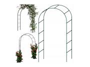Αψίδα Kήπου Αναρρίχησης Φυτών Μεταλλική Διακοσμητική Πέργκολα Εισόδου, 135x38x235 cm