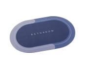 Απορροφητικό Αντιολισθητικό Χαλάκι Μπάνιου με Μικροΐνες Σε Navy Blue Χρώμα, 58x38 cm