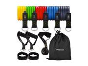 Σετ Λάστιχα Αντίστασης Γυμναστικής με Λαβές 11 Τεμαχίων με 5 Επίπεδα Αντίστασης