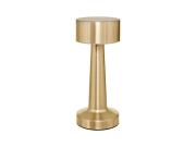 Ασύρματο Μεταλλικό Φορητό Φωτιστικό με USB και Αισθητήρα Αφής  σε Χρυσό Χρώμα Ύψους 21 cm