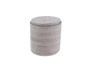 Δοχείο Οργάνωσης Αποθήκευσης Μπάνιου για Βαμβάκι από Πολυρητίνη σε Γκρι Χρώμα, 10x7.5x11.2 cm